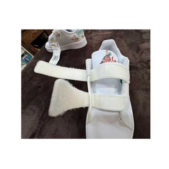 Adidas Kids Moana White Floral Sneakers size 9K - Picture 8 of 11